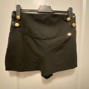 Black and gold high waisted shorts